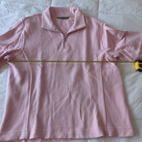 Tommy Bahama 1/4 Zip Aruba Sweatshirt Women's L Pink - Picture 10 of 10